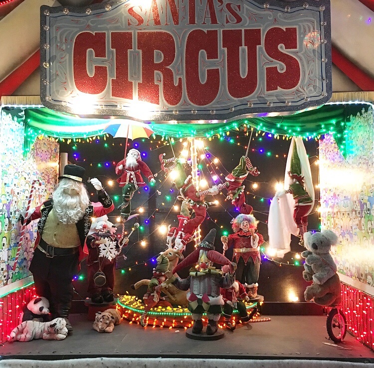 Animated Christmas Display Santa's Circus