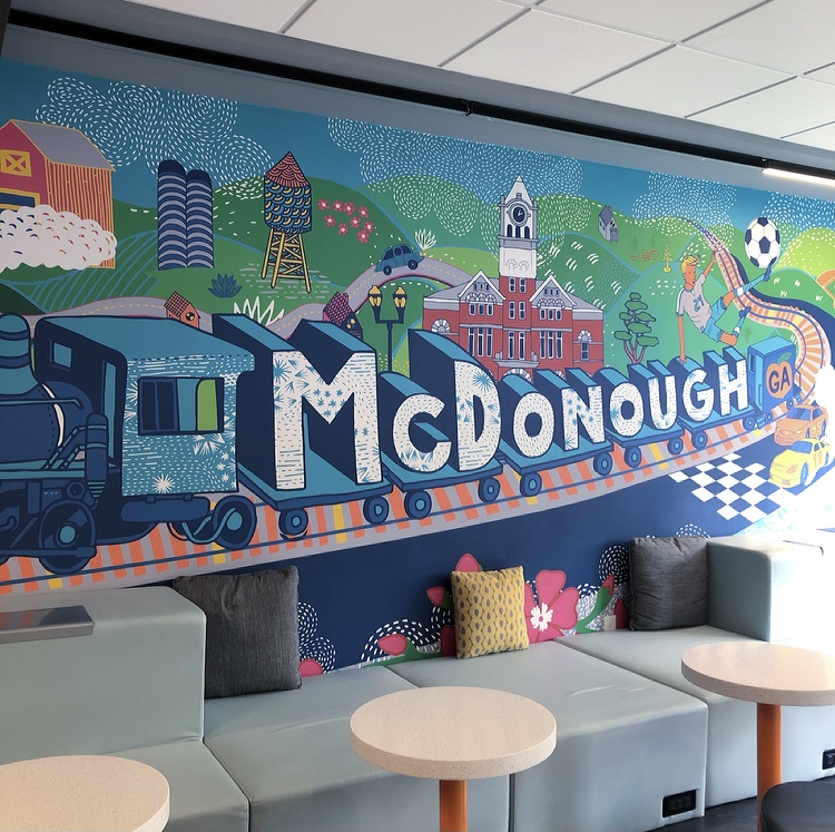 The Train Through McDonough Mural